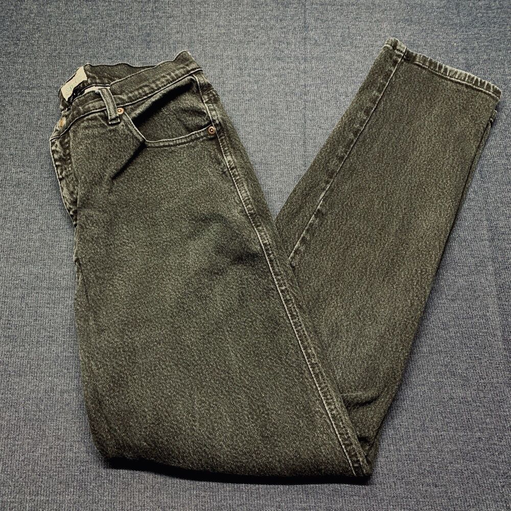 ST. JOHNS BAY® Vintage Washed Black Denim Jeans WOMENS SIZE 10 Straight Leg